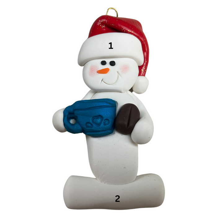 Snowman Coffee Lover Ornament