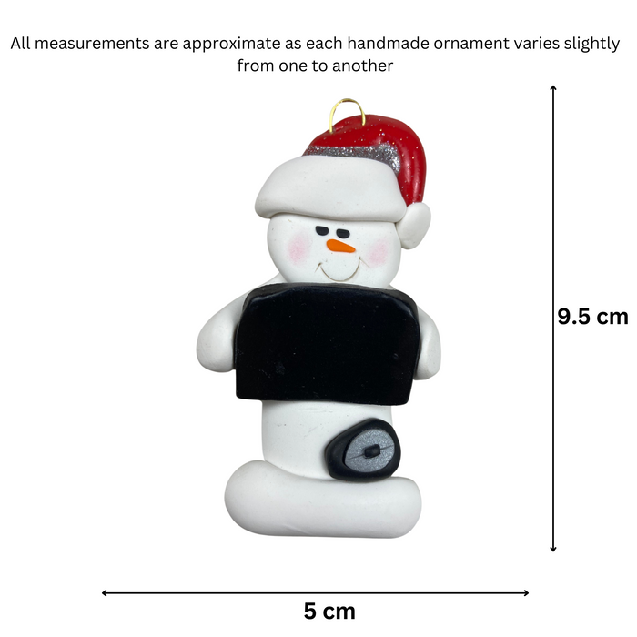 Snowman Computer Whiz Ornament