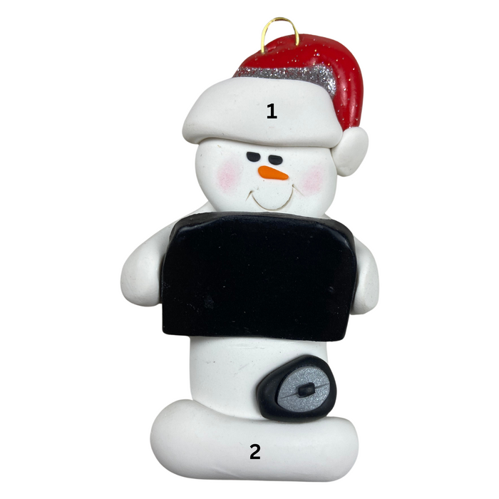 Snowman Computer Whiz Ornament