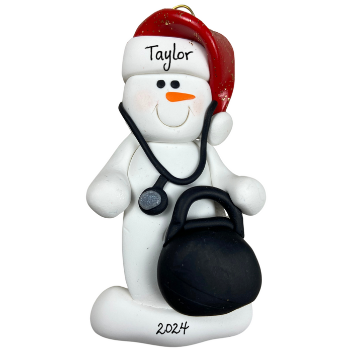 Snowman Doctor Ornament