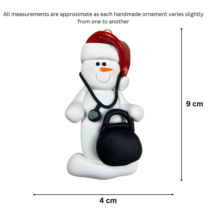 Snowman Doctor Ornament