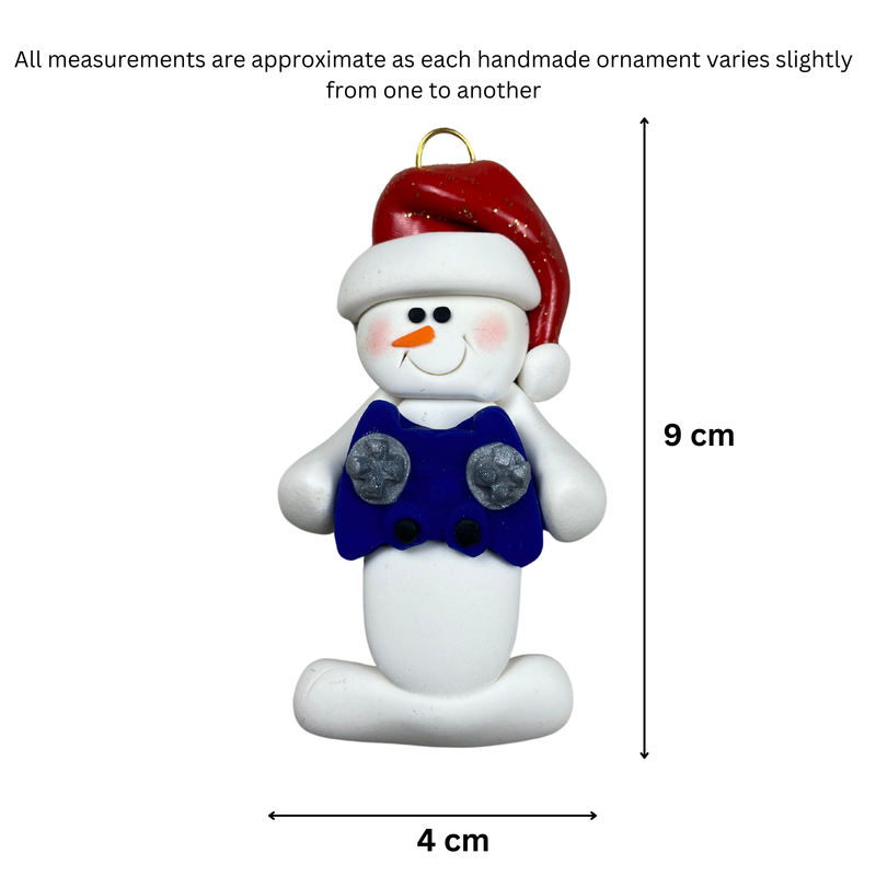 Snowman Gamer Christmas Ornament