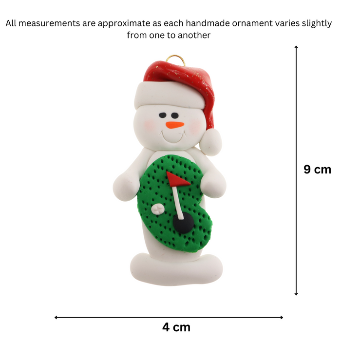 Snowman Golfer Ornament