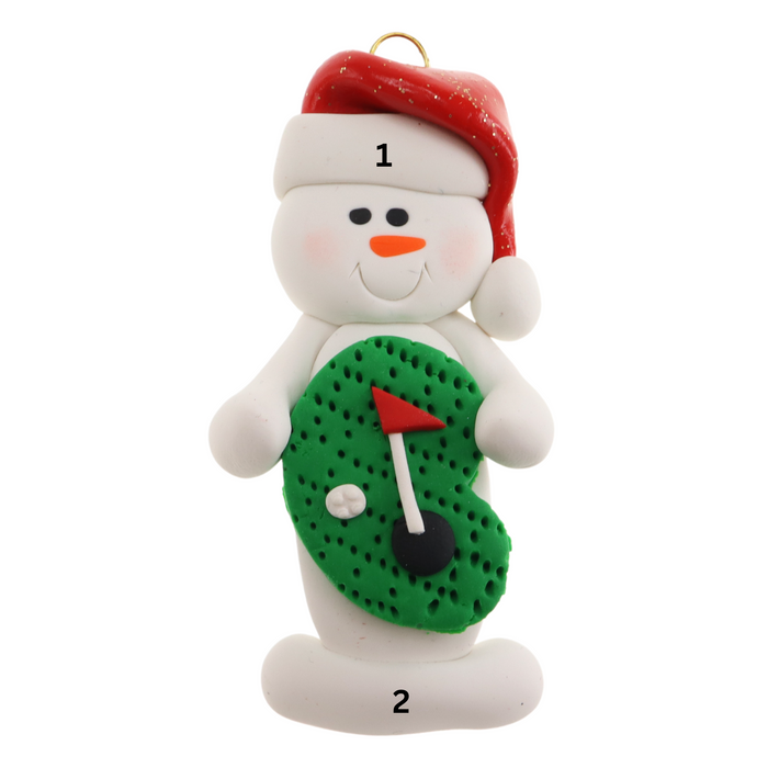 Snowman Golfer Ornament