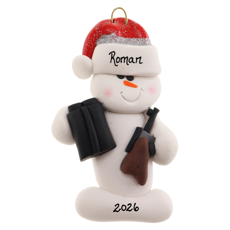 Snowman Hunter Christmas Ornament