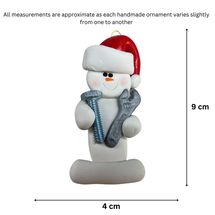 Snowman Mechanic Ornament