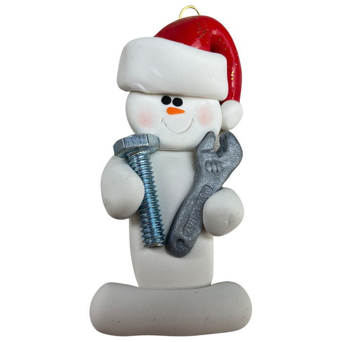 Snowman Mechanic Ornament