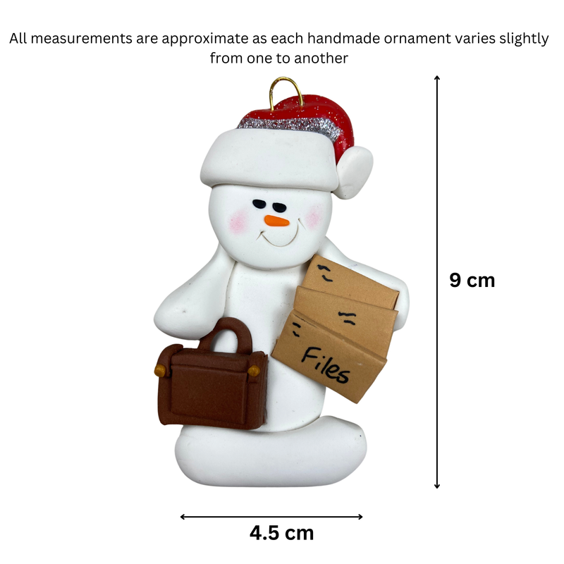 Snowman Postal Worker Christmas Ornament