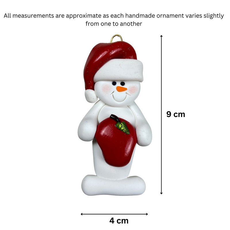 Snowman Teacher Christmas Ornament