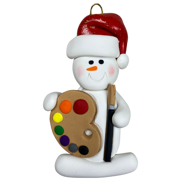 Snowman Artist Ornament