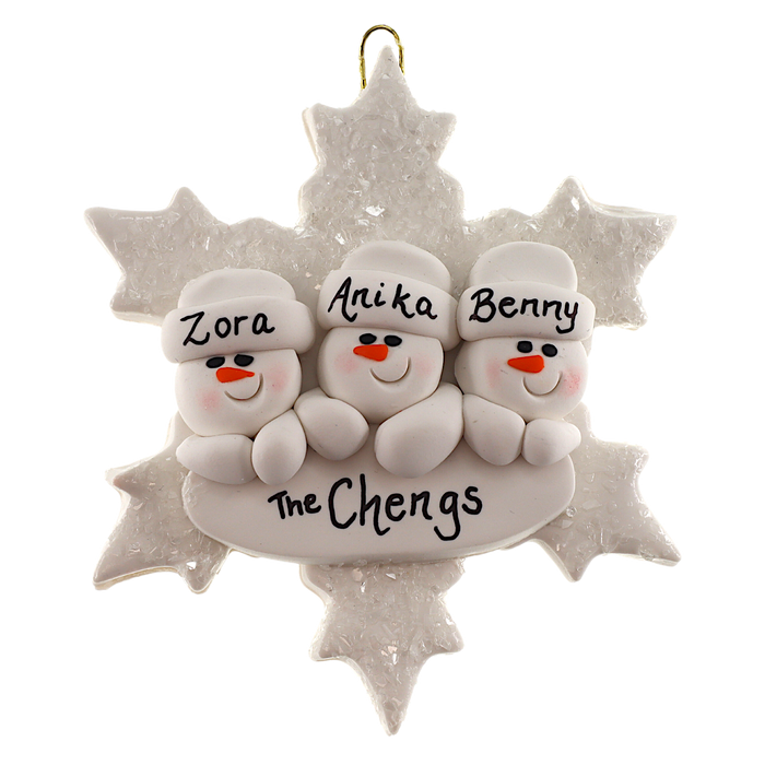 Snowflake Family of 2 Ornament