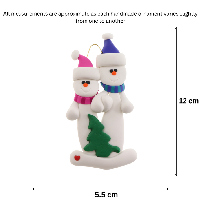 Tree Family of 2 Christmas Ornament