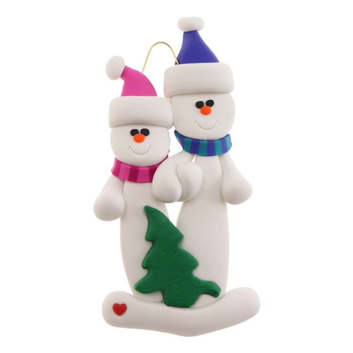 Tree Family of 2 Christmas Ornament