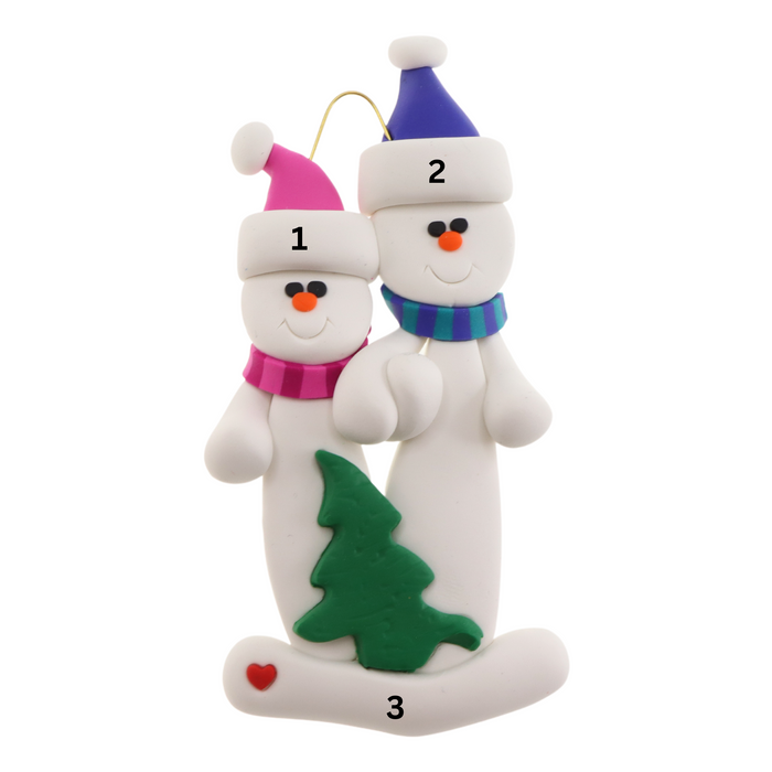 Tree Family of 2 Christmas Ornament