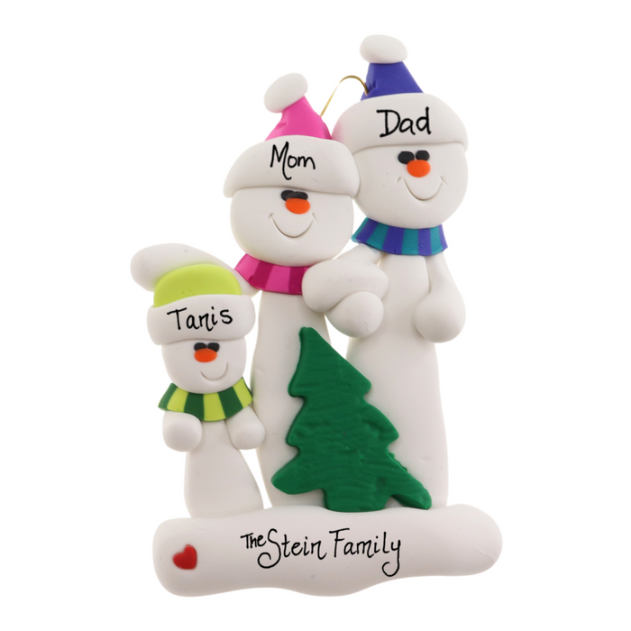 Tree Family of 3 Christmas Ornament