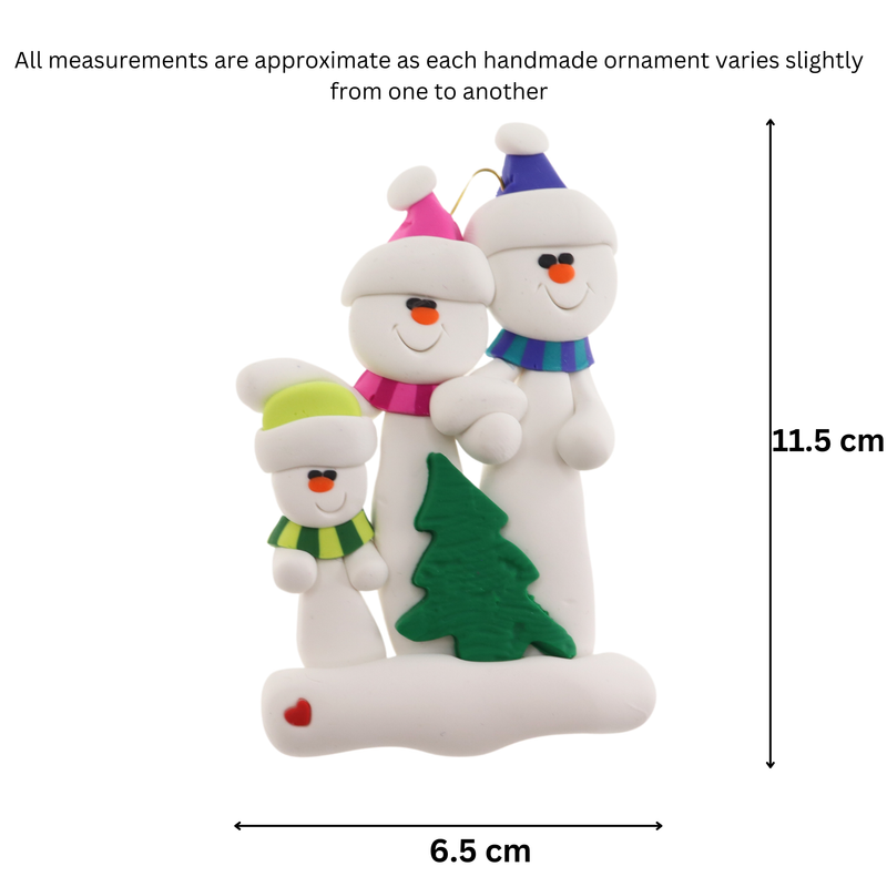 Tree Family of 3 Christmas Ornament