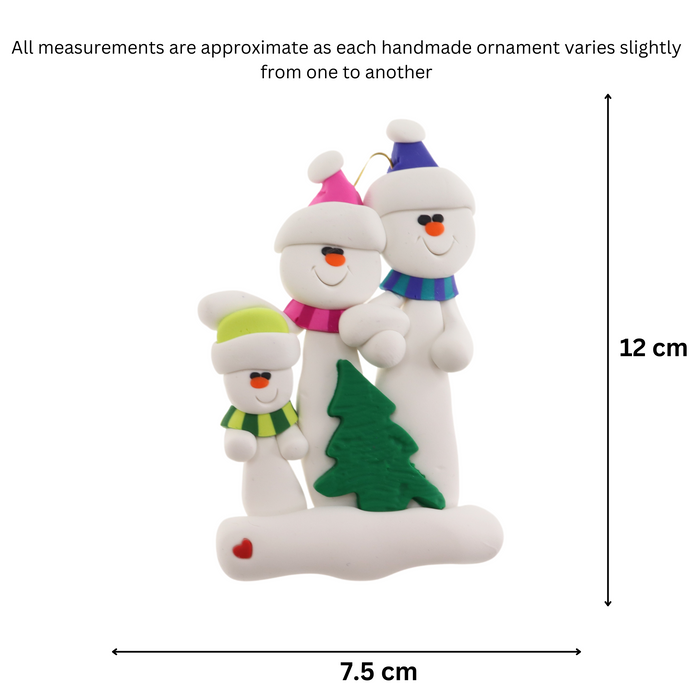 Tree Family of 4 Christmas Ornament