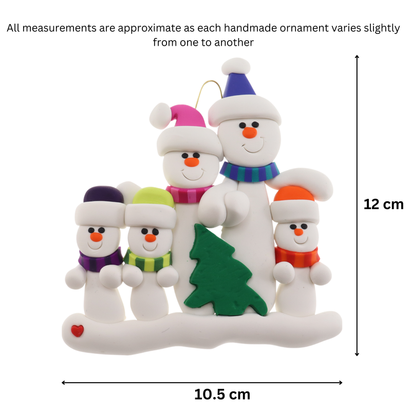 Tree Family of 5 Christmas Ornament