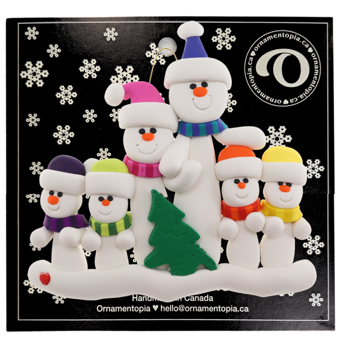 Tree Family of 6 Christmas Ornament