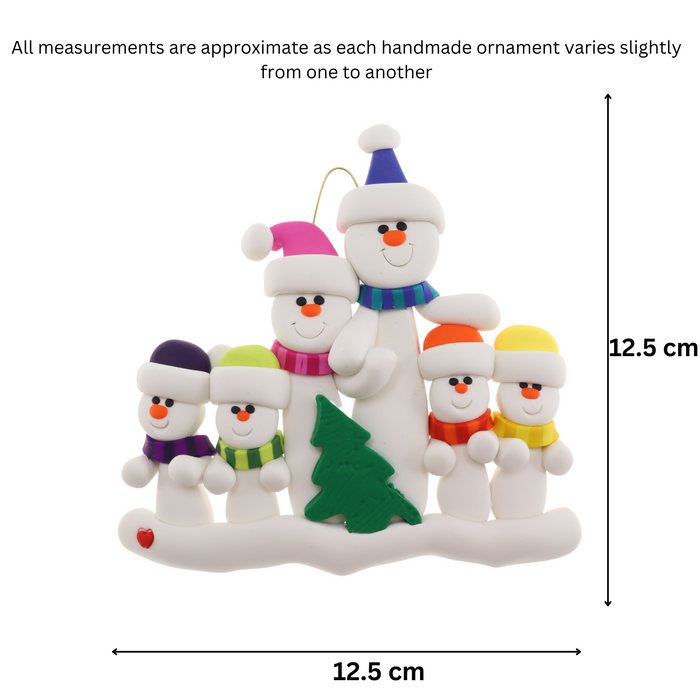 Tree Family of 6 Christmas Ornament