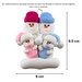 Twin Baby Snowman Family Ornament - Blue & Pink Ornamentopia